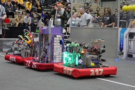 Robots at start line