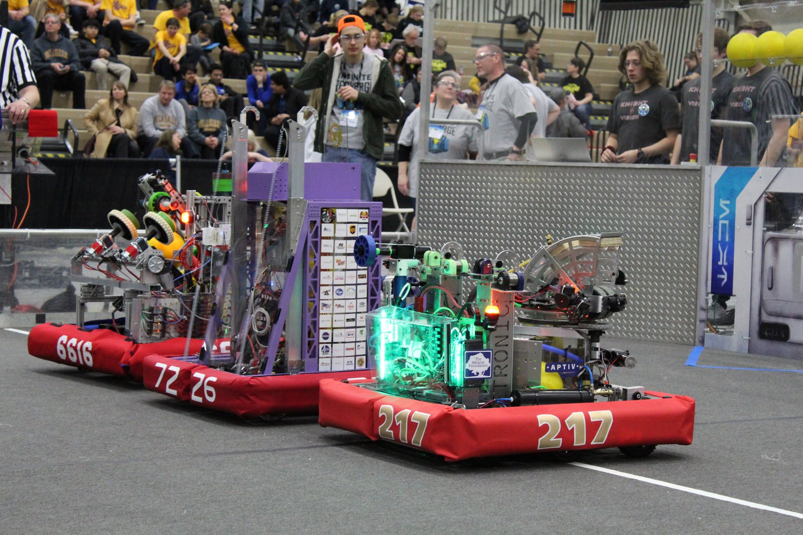 Robots at start line