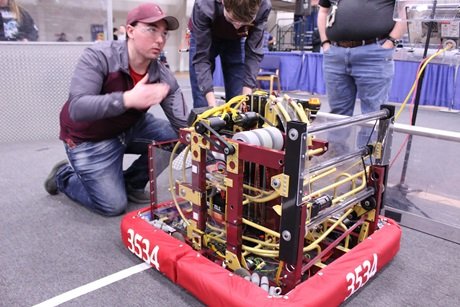 Electrotechnical team at work